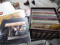 Crate of Music albums.
