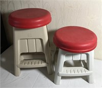 Pair of Step 2 Plastic Step Stools