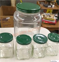 Vintage Stonewall kitchen small canister jars and