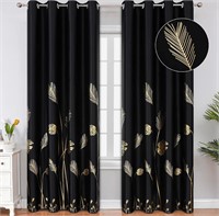 ($74) Estelar Textiler Black Blackout Curtains