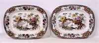 2 vintage meat platters: English ironstone