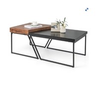Costway Nesting Table Modern Coffee Table Set of