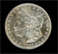 Coin 1882-CC Morgan Silver Dollar-XF Cleaned