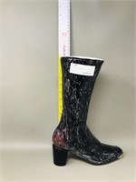 Large - glass boot black