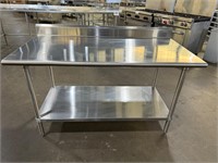 60” x 30” Stainless Steel Table