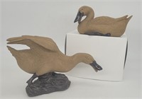 (2) Geese Figurines Made In Republic of China