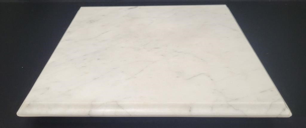 Square Marble Footed Serving Platter Tray