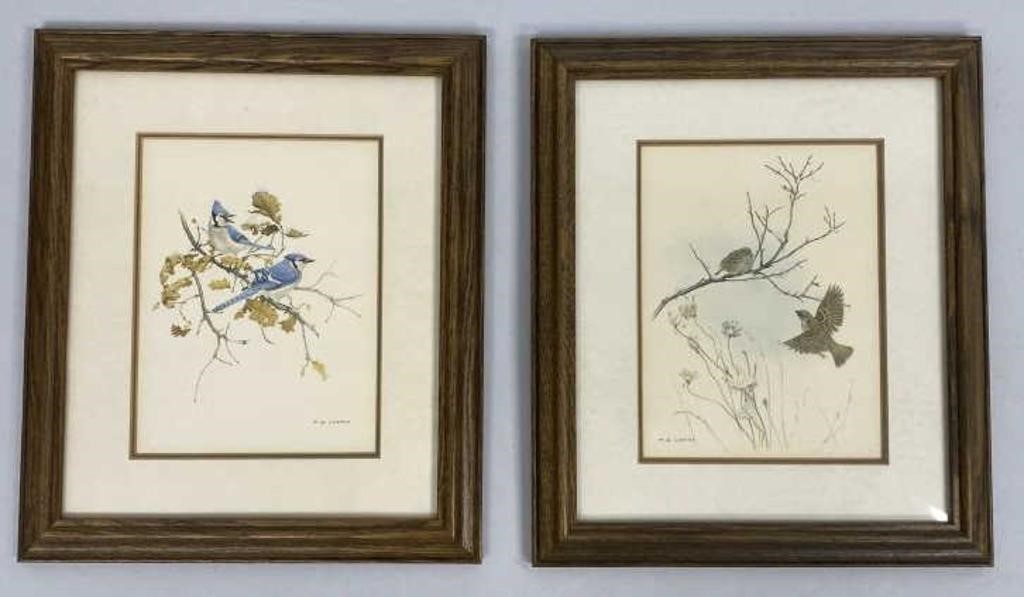 2 M.G. Loates Blue Jays &Sparrows, Art Prints