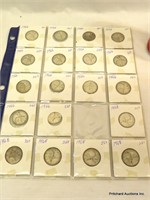 Lot of 19 Canadian Silver & 1/2 Silver Quarters