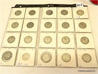 Lot Of 20 Canadian Silver Quarters