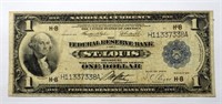 1918 $1 NATIONAL CURRENCY "ST. LOUIS"
