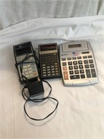 3 vintage calculators 2 Texas Instruments not