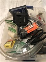 Tub of misc tools and hardware parts