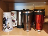 Cabinet Contents, Misc. Coffee Mugs/Travel Mugs
