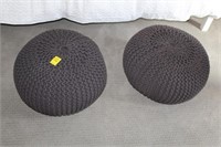 2pc Woven Foot Stools