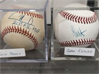 SIGNED BALLS IN ACRLYIC CASE MENCH, KAPAR