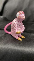 Herend, Monkey with folded arms, Raspberry and gol