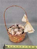 7" Basket of Seashells