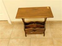 wooden Magazine Side Table - 22 x 11 x 23