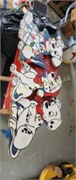 Set of 3 wooden Dalmation yard decorations