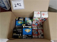 Assorted Light Bulbs in Box