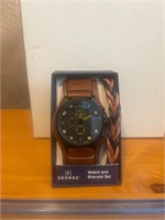 New George men’s watch & bracelet set-see desc