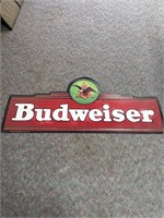 Budweiser tin sign- one sided 60”