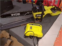 RYOBI 40V 18" chainsaw, with charger, NO BATTERY