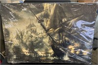 Pirate Ship Battle Wall Art for Home Wall Decor