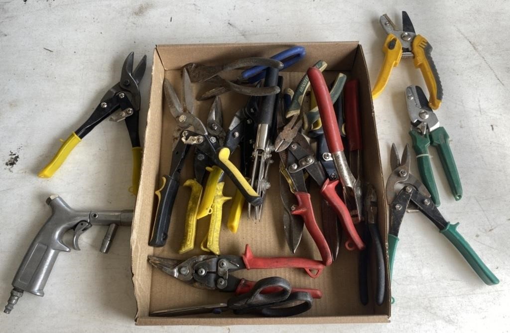 Assorted Pliers, Splice Cutters, Tin Snips and