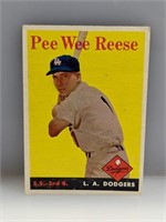 1958 Topps #375 Pee Wee Reese HOF Dodgers