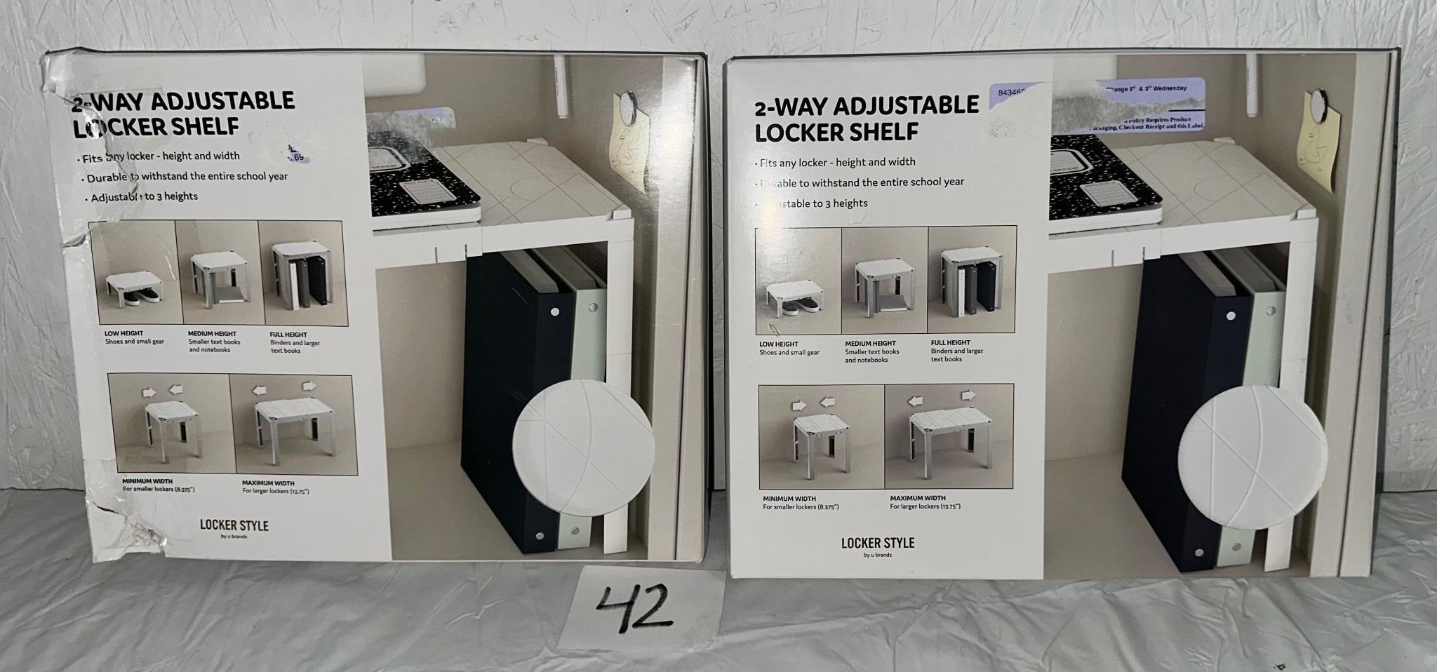 Locker Adjustable Shelf Plastic White - U Brands