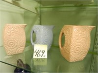 (3) 7 1/2" Niloak Pitchers