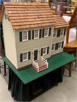 Wooden Doll House On Stand