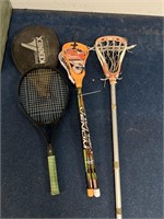 Lacrosse Sticks & Tennis Racquet