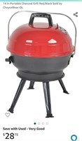 Portable Charcoal Grill Red/Black