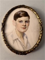 WHITELY - HAND PAINTED MINIATURE OF A YOUNG LAD