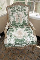 PAIR FRENCH STYLE ARM CHAIRS GRAPE VINE STYLE