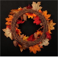 (new)Fall Front Door Wreath with Mixed Maple