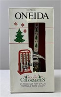 24-Piece Oneida Stainless Holiday Flatware with Ca
