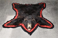 Full Body Black Bear Rug Mount