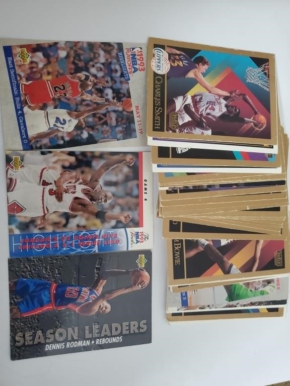 stack of baskeball cards