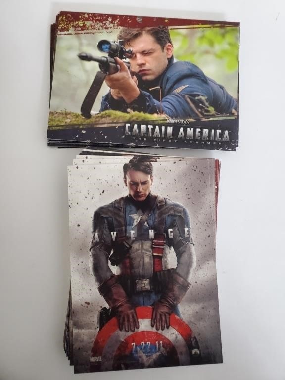 Lot of Captain America movie trading cards