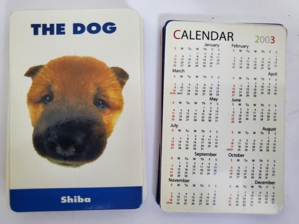 the art of dog calendar cards