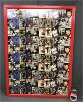 Hard To Find Framed Uncut Sheet Of Elvis Cards