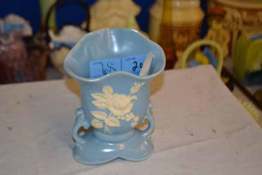 Weller Blue Cameo Vase - Blossom