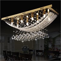 Gold Crystal Chandelier L27.6xW10xH11 CRYSTOP