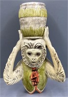 Monkey, Garden Stool on Head Wall Decoration