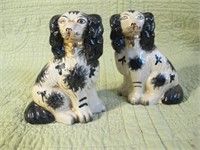 PAIR OF STAFFORDSHIRE DOGS 5.25H