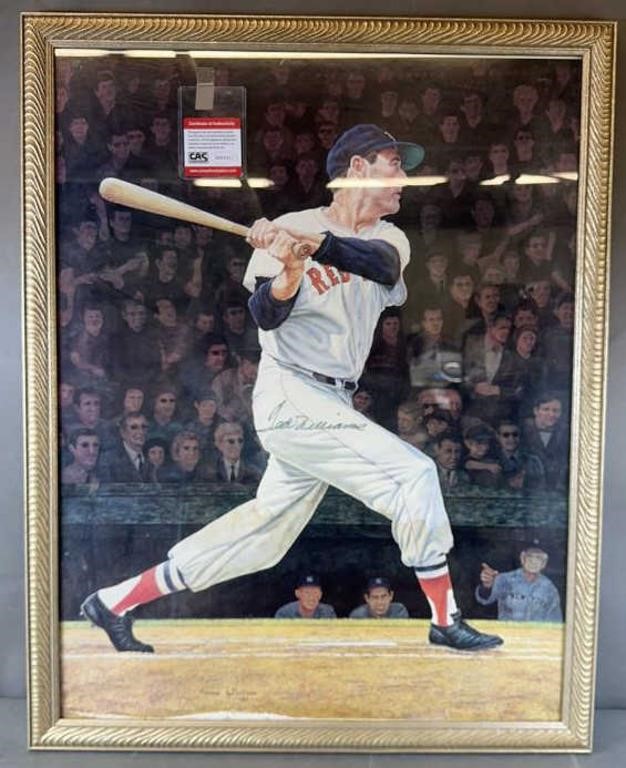 Ted Williams Signed 1985 Armand La Montagne Print